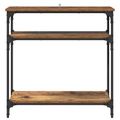 vidaXL Konzolový stôl Staré drevo 75 x 29 x 75 cm Kompozitné drevo