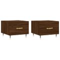 vidaXL Konferenčné stolíky 2 ks hnedý dub 50x50x40 cm kompozitné drevo