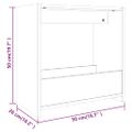 vidaXL Bočný stolík sivý sonoma 50x26x50 cm spracované drevo