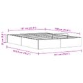 vidaXL Posteľový rám s úložným priestorom Prírodná 140 x 190 cm