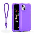 Safepop puzdro s popruhom pre iPhone 15 6,1" fialová