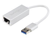 Silver - Elegantný hliníkový dizajn pre MacBook, Chromebook alebo tablet - Natívna podpora ovládačov (USB31000SA) - Sieťový adaptér - USB 3.0 - Gigabit Ethernet x 1 - strieborná