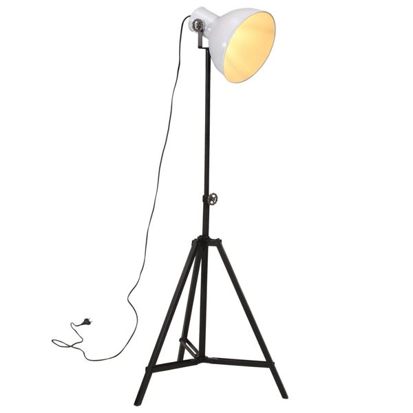vidaXL Podlahová lampa 25 W biela 61x61x90/150 cm E27