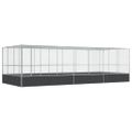 vidaXL Voliéra s nadstavcom strieborná 725x307x212 cm oceľ