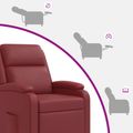 vidaXL Masážne relaxačné kreslo Víno červené Umelá koža