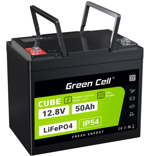 LFPGC12V50AH Green Cell batéria CUBE LiFePO4 50Ah 12.8V 640Wh