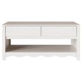 vidaXL Konferenčný stolík so zásuvkou Drammen Biela 99 x 55 x 45 cm