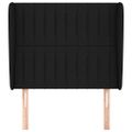 vidaXL Čelo postele so záhybmi čierne 103x23x118/128 cm látka
