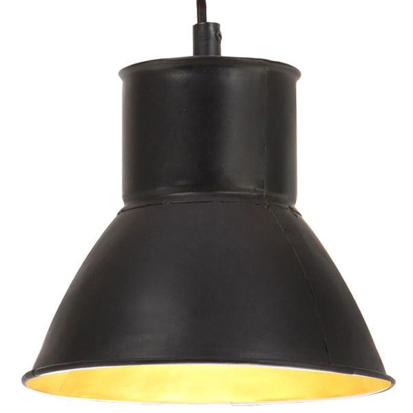 vidaXL Závesná lampa 25 W, čierna, okrúhla 17 cm E27