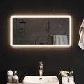 vidaXL Zrkadlo do kúpeľne s LED Priehľadná 80 x 40 cm tvrdené sklo