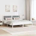 vidaXL Rám postele Svetlosivá 160 x 200 cm Masívne borovicové drevo