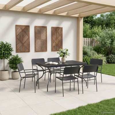 vidaXL Rozkladací Mesh Jedálenský Stôl Antracitová 212 x 90 x 76 cm