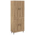 vidaXL Highboard 2 ks Remeselný dub 69,5 x 34 x 180 cm