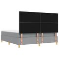 vidaXL Posteľ s pružinovým rámom Svetlosivá 200 x 180 cm látka