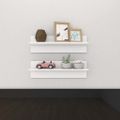 vidaXL Nástenné police 2 ks lesklé biele 60x11,5x18 cm drevotrieska