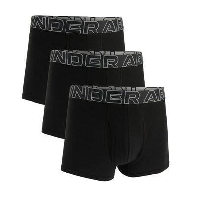 Pánske boxerky Perf Cotton 3in 3Pack Black - Under Armour, veľkosť XL, veľkosť oblečenia XL