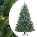 vidaXL Umelý Sklápací Vianočný Stromček Zelená 240 cm PVC a kov