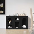vidaXL Servírovacia skriňa ELST Čierna 100 x 35 x 59 cm