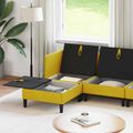 vidaXL Súprava nábytku do obývačky 5 ks Žltá Zamat