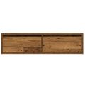 vidaXL TV skrinka s LED svetlami staré drevo 100X35,5x25 cm