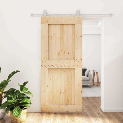 vidaXL Posuvné dvere Prírodná a biela 90 x 210 cm
