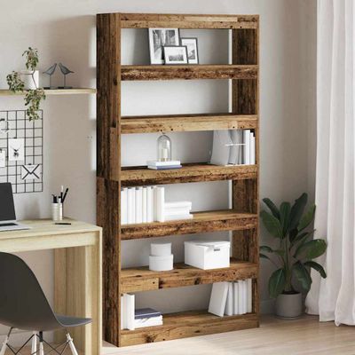 vidaXL Knižnica Odpady z dreva 100 x 30 x 198 cm Kompozitné drevo