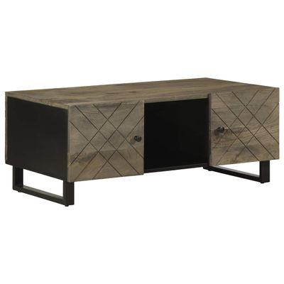 vidaXL Konferenčný stolík, čierny 100x54x40 cm, mangový masív