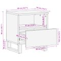 vidaXL Nočné stolíky 2 ks 40x34x46 cm surové masívne mango