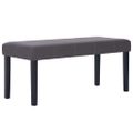 vidaXL Lavička 106 cm, sivá, umelá koža
