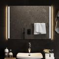 vidaXL Zrkadlo do kúpeľne s LED Priehľadná 80 x 60 cm tvrdené sklo