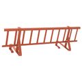 vidaXL Strážca snehu na streche Červená 100 x 29,5 x 34,5 cm Oceľ