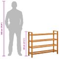vidaXL Regál na topánky so 4 policami 100x27x80 cm dubový masív