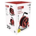 Predlžovací kábel EMOS P084256 na bubne 25 m / 4 zásuvky / guma / 230 V / 1,0 mm2 / IP44