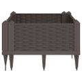 vidaXL Záhradný kvetináč s kolíkmi hnedý 42,5x42,5x28,5 cm PP