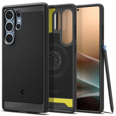 Spigen rugged armor mag magsafe galaxy S25 ultra matne čierna