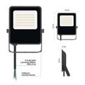 LED reflektor VISIO čierny, 30W neutrálna biela