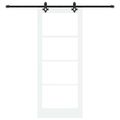 vidaXL Posuvné dvere ORKDAL 83 x 202 cm Biela a čierna