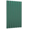 vidaXL Zelené strešné panely 36 ks pozinkovaná oceľ 60x36 cm