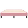 vidaXL Posteľný rám boxsping bez matracom ružový 120x210 cm zamat