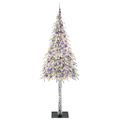 vidaXL Vianočný stromček s 300 LED-i Biela 210 cm PE a oceľ