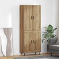 vidaXL Highboard 2 ks Remeselný dub 69,5 x 34 x 180 cm