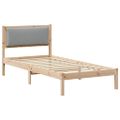 vidaXL Rám postele Svetlosivá 100 x 200 cm Masívne borovicové drevo