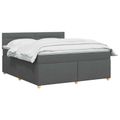 vidaXL Posteľ boxspring s matracom Tmavosivá 140 x 200 cm Látka