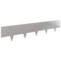 vidaXL Obrubník trávnika 50 ks 100 x 20 cm Oceľ Strieborná