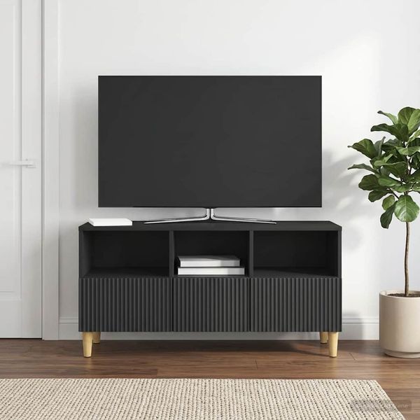 vidaXL TV skrinka Čierna 102 x 34,5 x 50 cm Kompozitné drevo