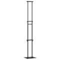 vidaXL Stánky na výstavy Čierna 30 x 23,5 x 210 cm Oceľ