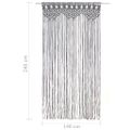 vidaXL Záclona macrame antracitová 140x240 cm bavlna