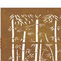 vidaXL Záhradná brána 85x75 cm, corten oceľ, bambusový dizajn