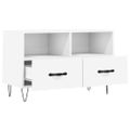 vidaXL TV skrinka biela 80x36x50 cm spracované drevo