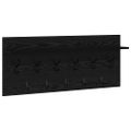 vidaXL Vešiak na stenu Nástenná montáž Čierny dub 100 x 40 x 12 cm